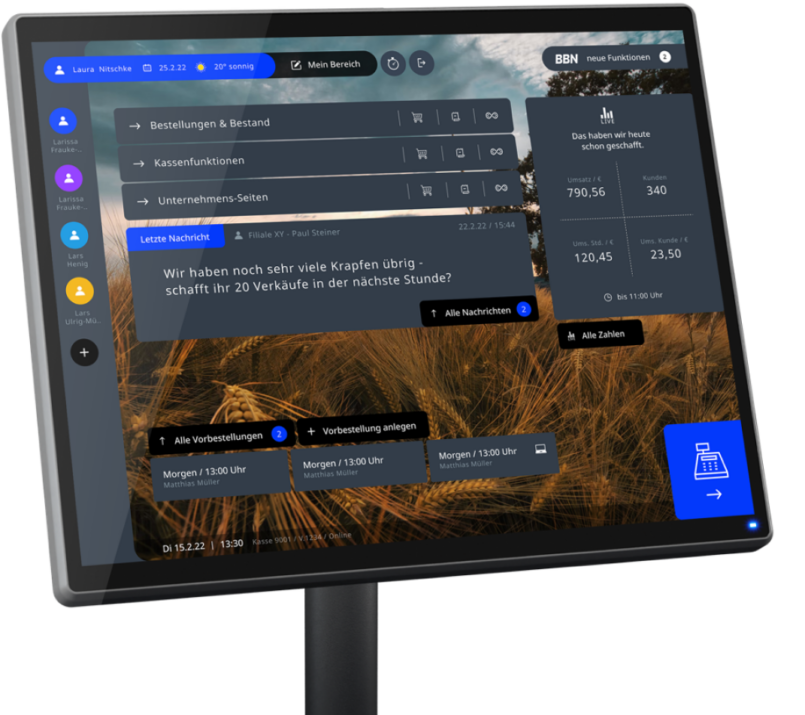 BBN-Kasse Serviceboard