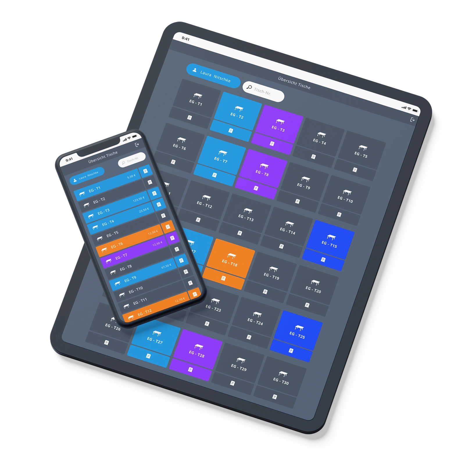 BBN-Kasse Order-App Tischverwaltung mobile Smartphone Tablet