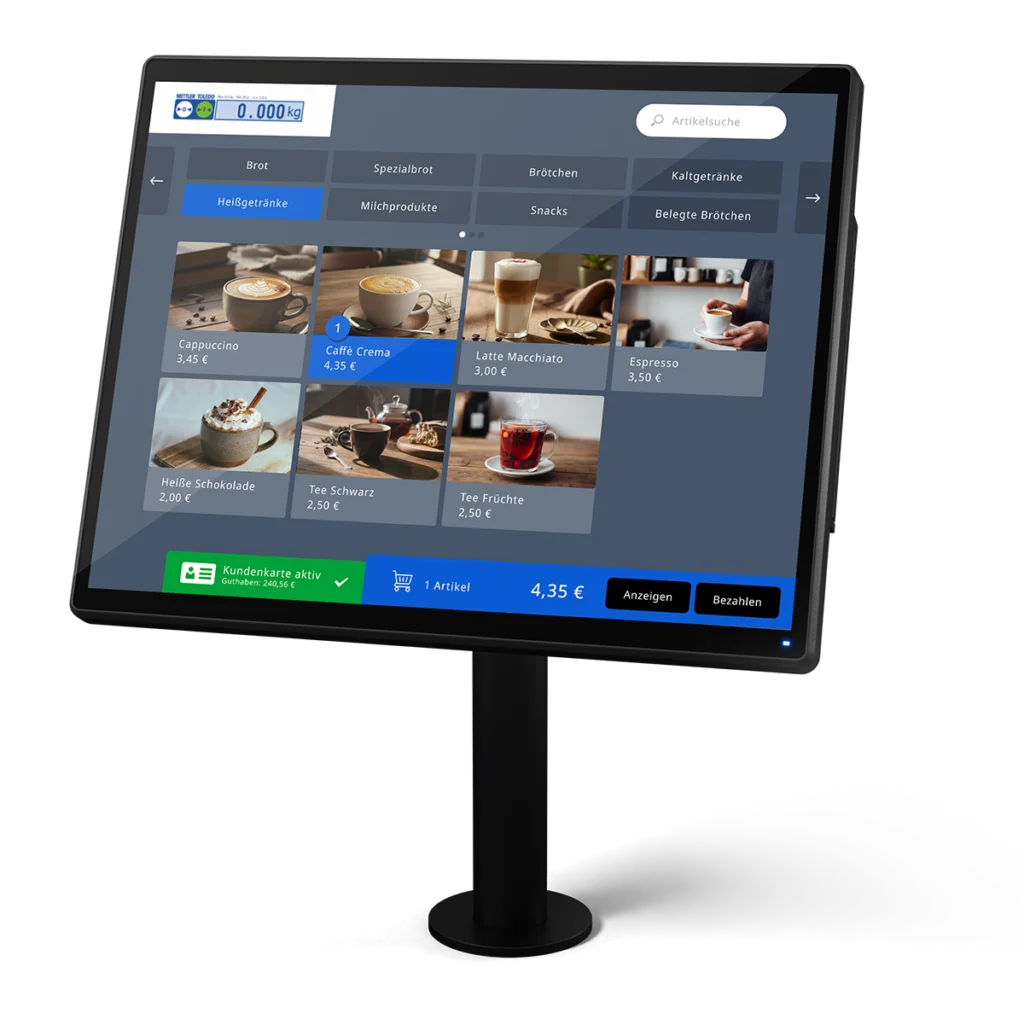 Oberfläche Self-Service-Kasse